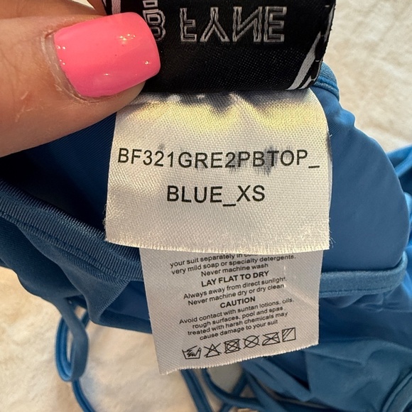 New! B Fyne Milan Bikini Top Blue 45645 - Picture 10 of 12